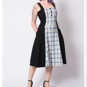 🇨🇦 Putré-Fashion All Dolled Up Dress | Plaid Panel | Retro Pinup | Size LG
